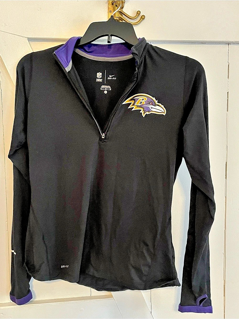 Nike NFL Baltimore Ravens Dri-FIT 1/4-Zip Pullover Ravens Dri-FIT Quarter-Zip